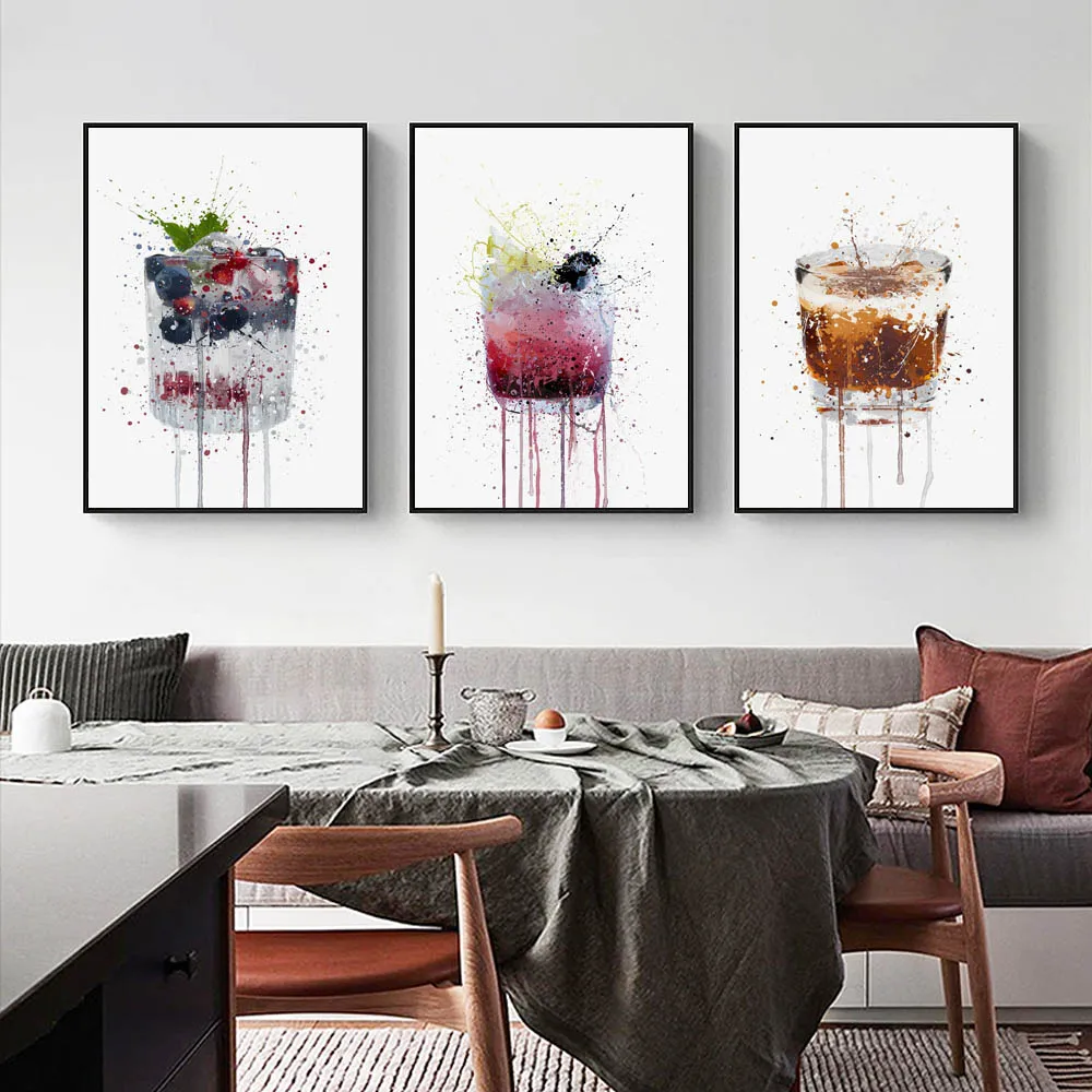 Модное искусство уникальный постер для фруктов коктейлей холодных напитков