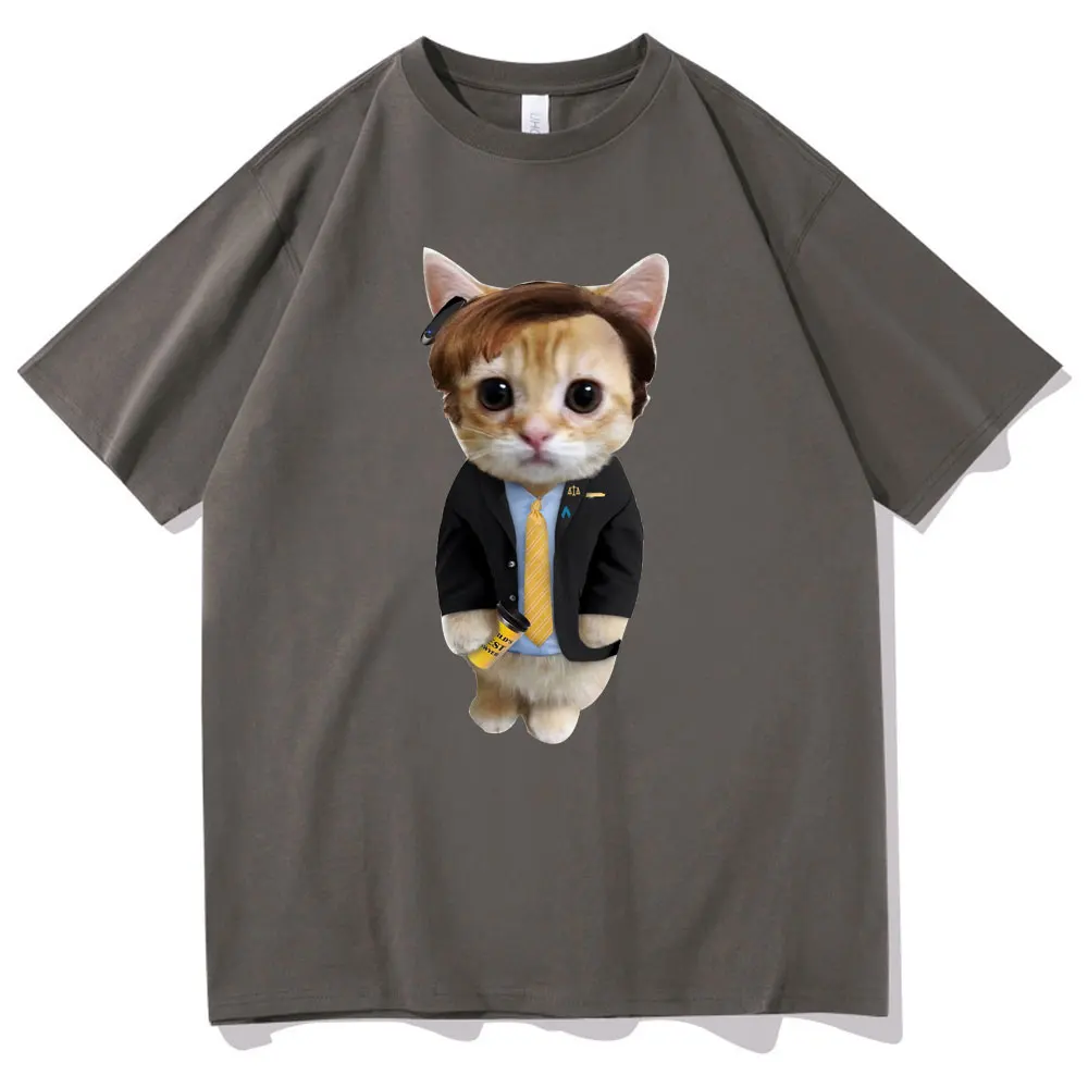 Футболка мужская оверсайз с рисунком грустного плача кошки Китти