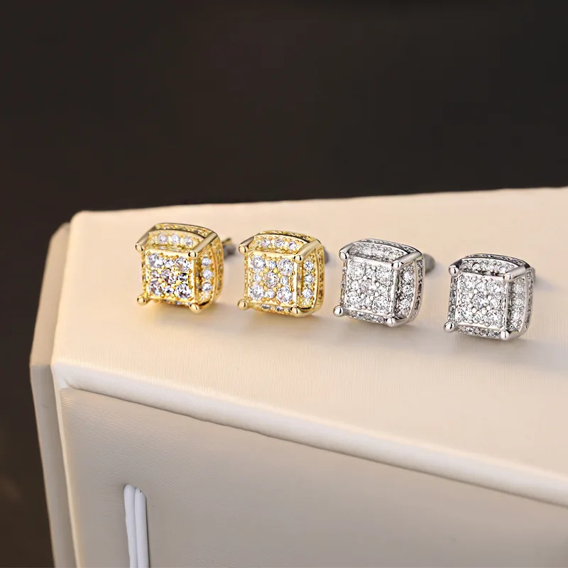 

real 925 sliver jewelry Diamond Stud Earrings Kolczyki Brincos for Women Perola Bizuteria Boucle Perle Orecchini Stud Earrings