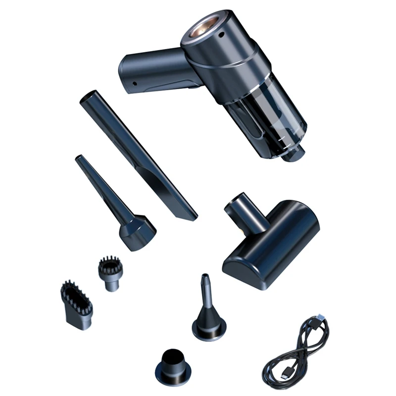 Беспроводной автомобильный пылесос мощный всасывающий ручной бытовой и двойной