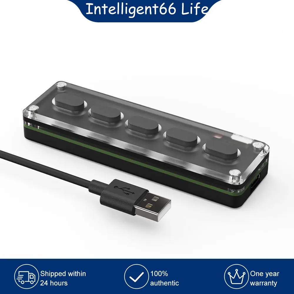 

Portable 7-color 5 Keys Keypads Backlight Wireless Custom Macro Keyboard Programable Rgb Lights Mechanical Keyboard Gamer Mini