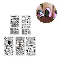 nail stamping plates 5pcs nail stamping spider nail template stamping plate for festival party