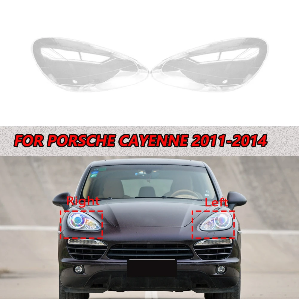 

Car Front Headlamp Caps For Porsche Cayenne 2011 2012 2013 2014 Glass Headlight Cover Auto Transparent Lampshade Lamp Lens Shell