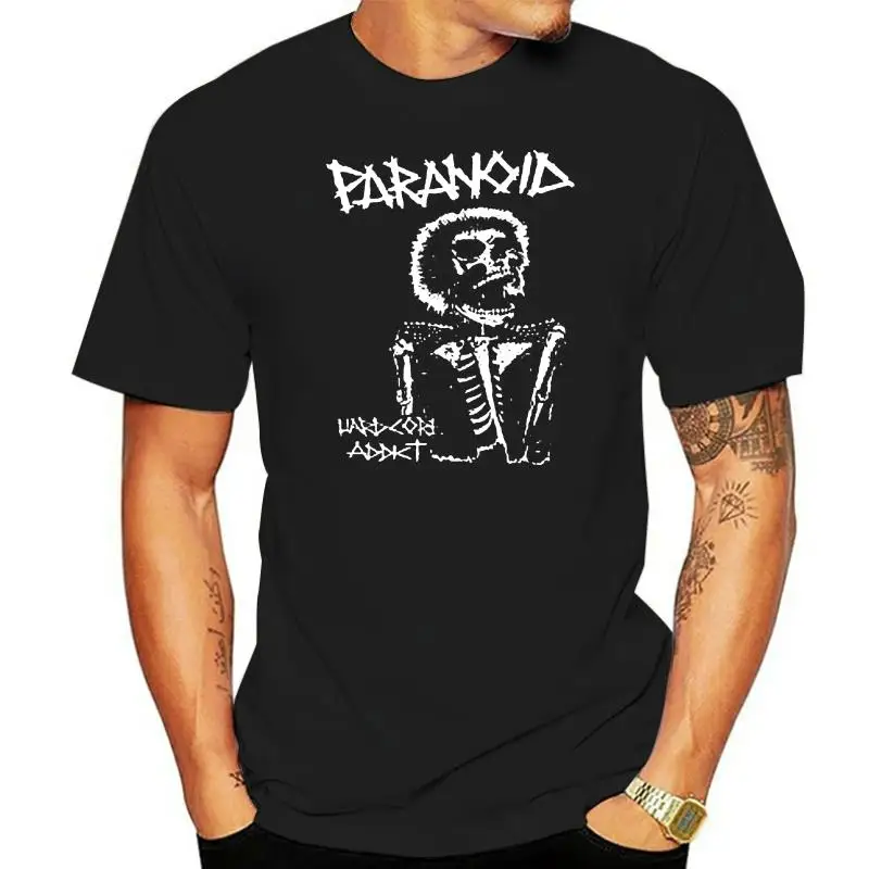 

PARANOID Hardcore Addict Album Logo Men Black T-Shirt(1)