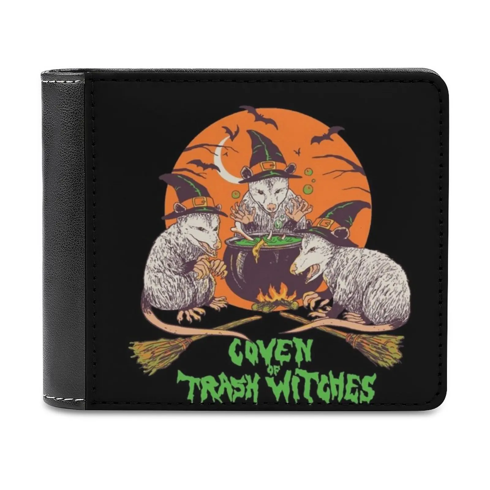 

Мягкие мужские кошельки Coven Of Witch, новый кошелек, держатели для кредитных карт, мужские кошельки, кошелек Possum Opossum осень октября