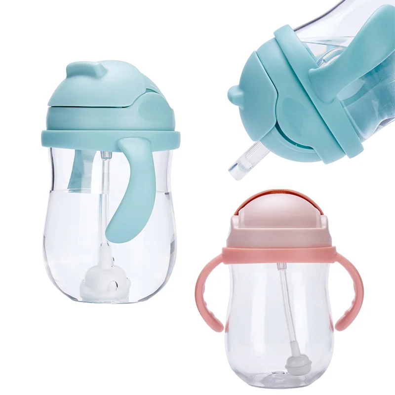 Boy Girls Drinking Sippy Cup With Straw Infantil Drinker