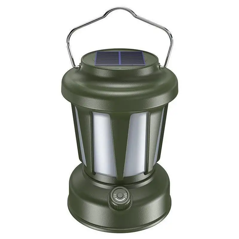 

Solar Camping Lantern Vintage Camping LED Tent Light IPX4 Waterproof 3 Light Modes Camp Lamp For Indoor Outdoor Home Tents