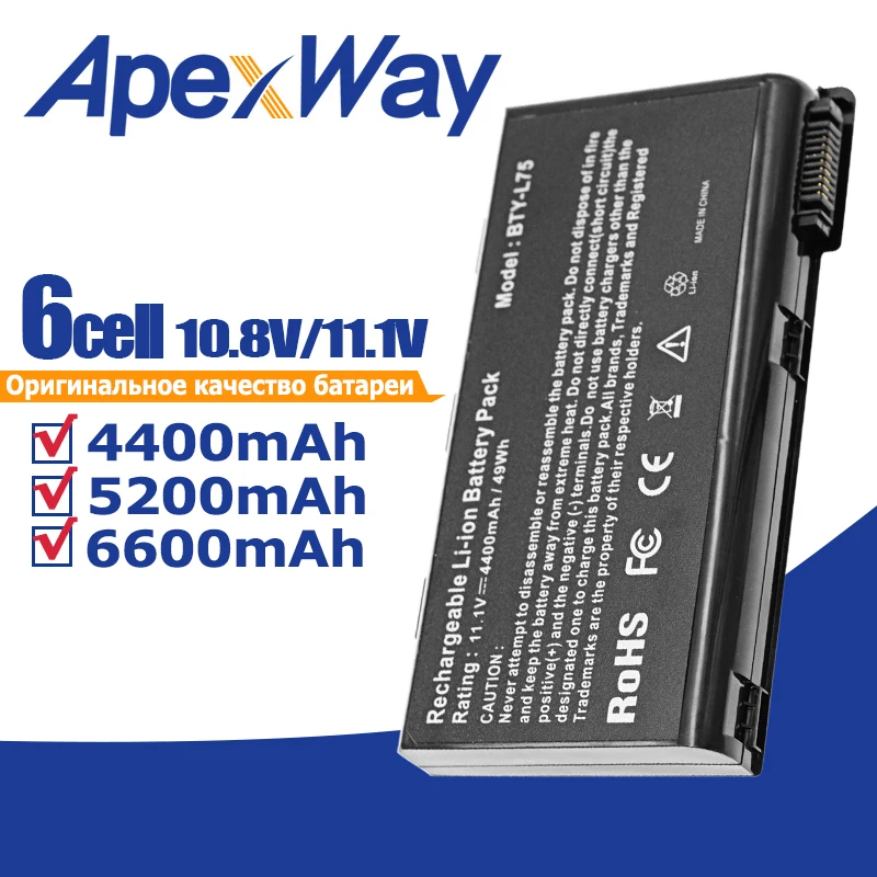 

Apexway BTY-L74 Laptop Battery For MSI A5000 A6000 A6200 CR600 CR600 CR620 CR700 CX600 CX700 All Series MSI CX620