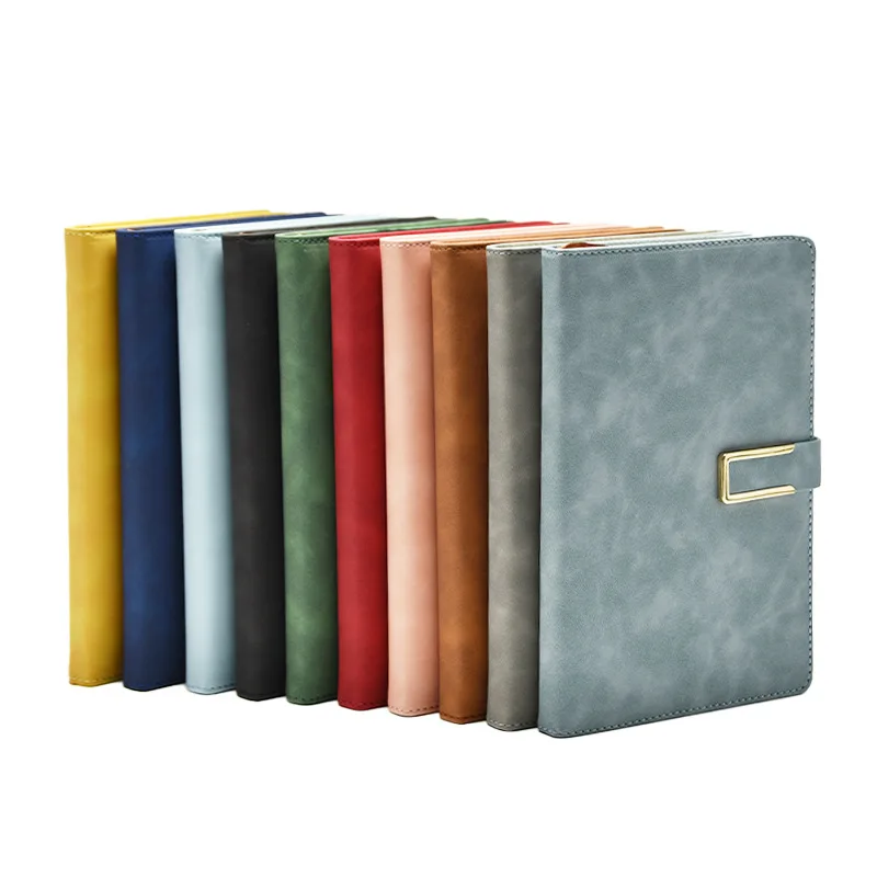 

A5 High Quality Notebooks Magnetic Buckle Meeting Business Notebook PU Leather Cover 240 Sheets Large Capacity Notebook