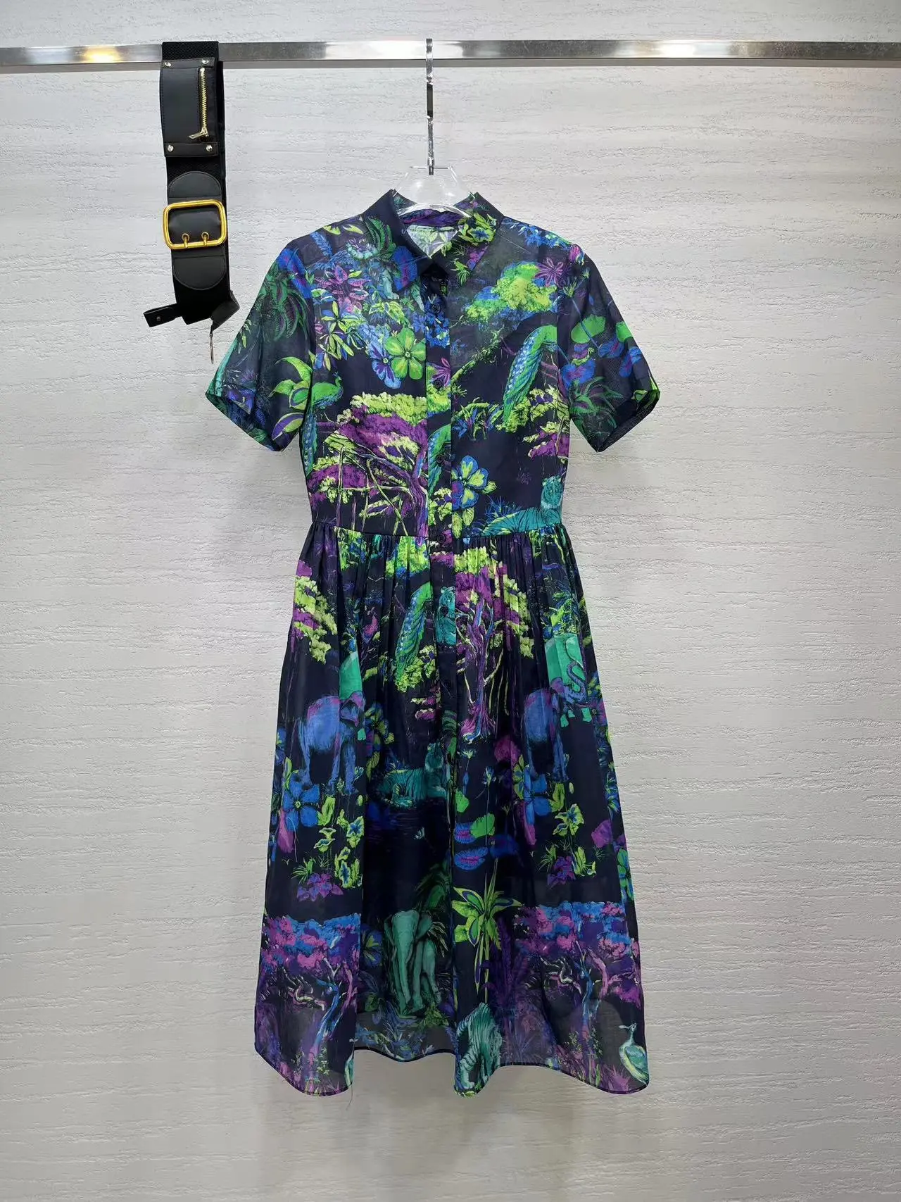 2023 spring and summer women's clothing fashion new Printed Dress 0526