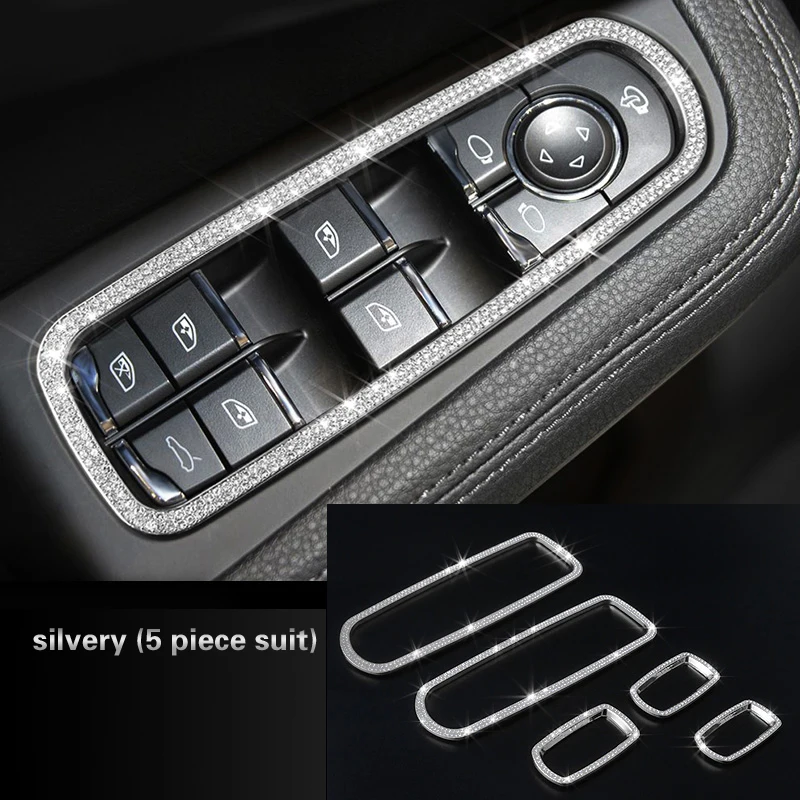 Для панели управления окон кольцо с кристаллами для Porsche Macan Panamera Cayenne |