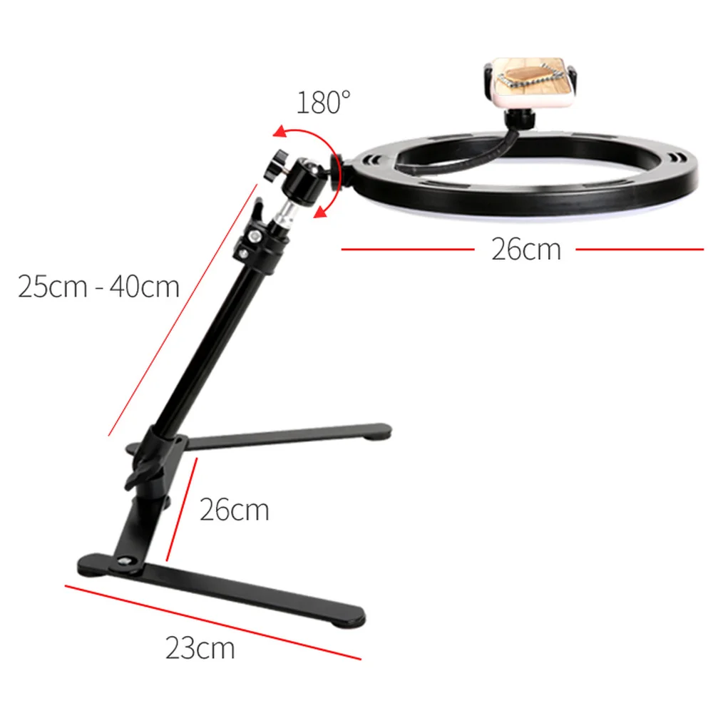 26cm photography lighting phone ringlight tripod stand photo led selfie fill ring light lamp for online class youtube live free global shipping