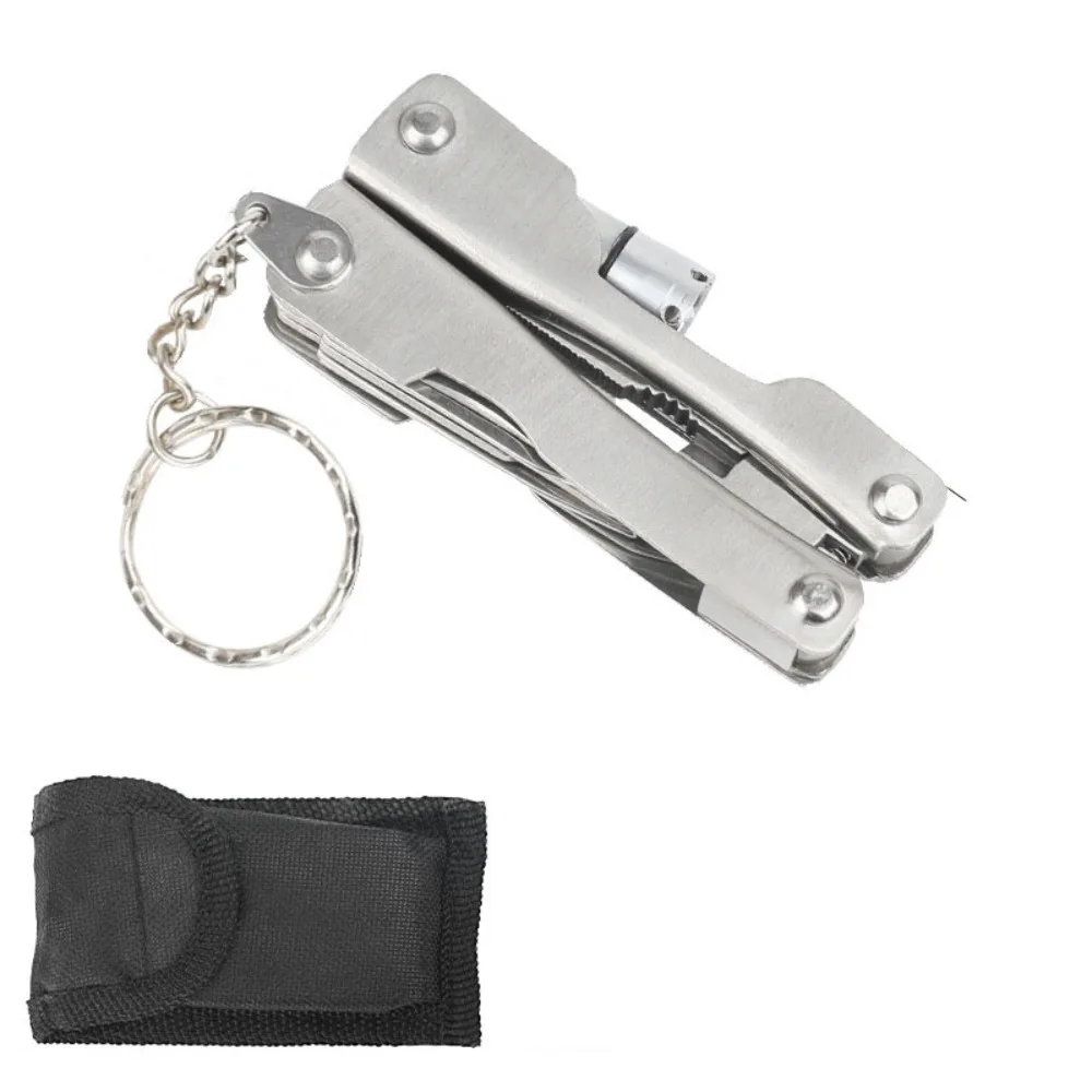 

Labor Saving Mini Multitool Pliers with Led Light Lightweight Folding Pliers Antirust Stainless Steel Outdoor Tools Hiking