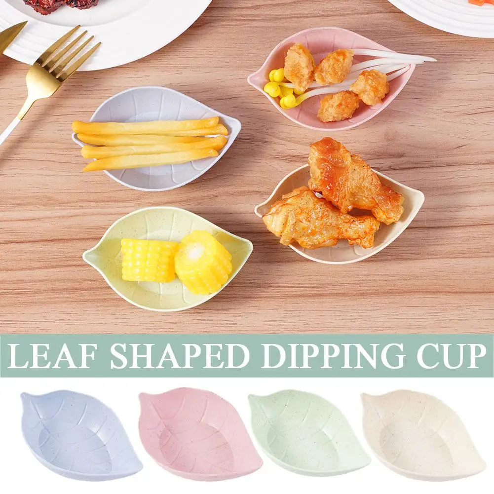 

1pcs Wheat Straw Seasoning Dish Hot Pot Dipping Bowl Vinegar Tray Small Food Container Appetizer Soy Sushi Sauce Saucer Cup H0D5