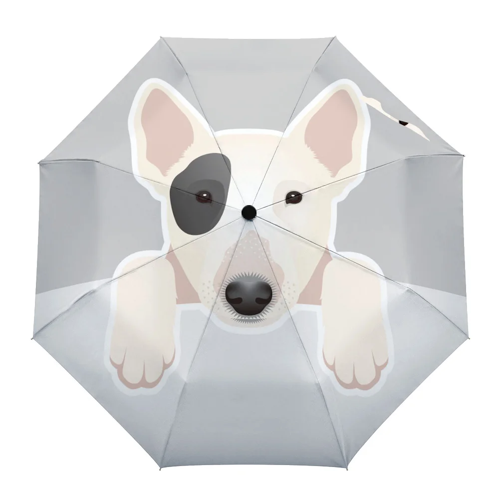 Dog Pet Cute Summer Umbrella for Outdoor Non Automatic Folding 3 Fold Umbrellas for Adults Printed Umbrella UV Protection