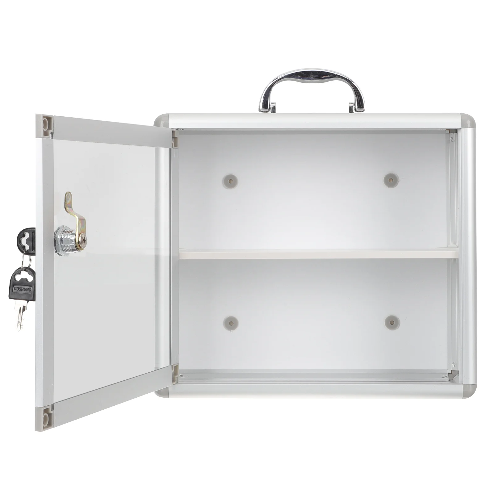 

Portable Medicine Box Wall Hanging Case Toolbox First Aid Aluminum Alloy Community Locking Travel