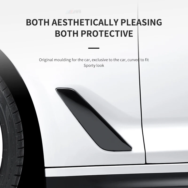 For BMW 5Series G30 G38 Sports Styling 3D Emblem Car Side Body Fender Trim Replacement Shark Gills Accessories Deco Sticker |