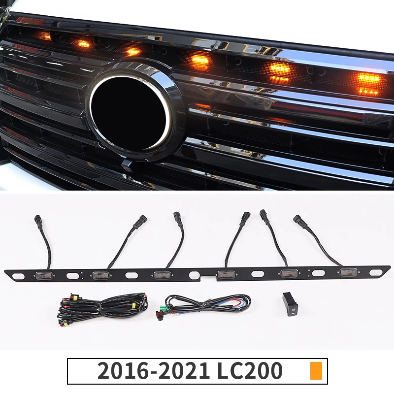 

2008- 2021 Toyota Land Cruiser 200, Модифицированная лампа, двухцветная передняя противотуманная фара LC200, декоративные аксессуары 2020 2019 2018 2017 2016 2014 2013 2012 2011 2010