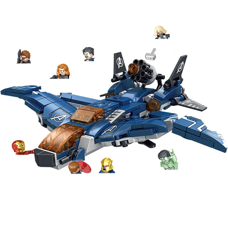 

8 in 1Quinjeted Fighter Jet Model Building Blocks Bricks Sets Classic Dolls Kids Toys For Children Gift