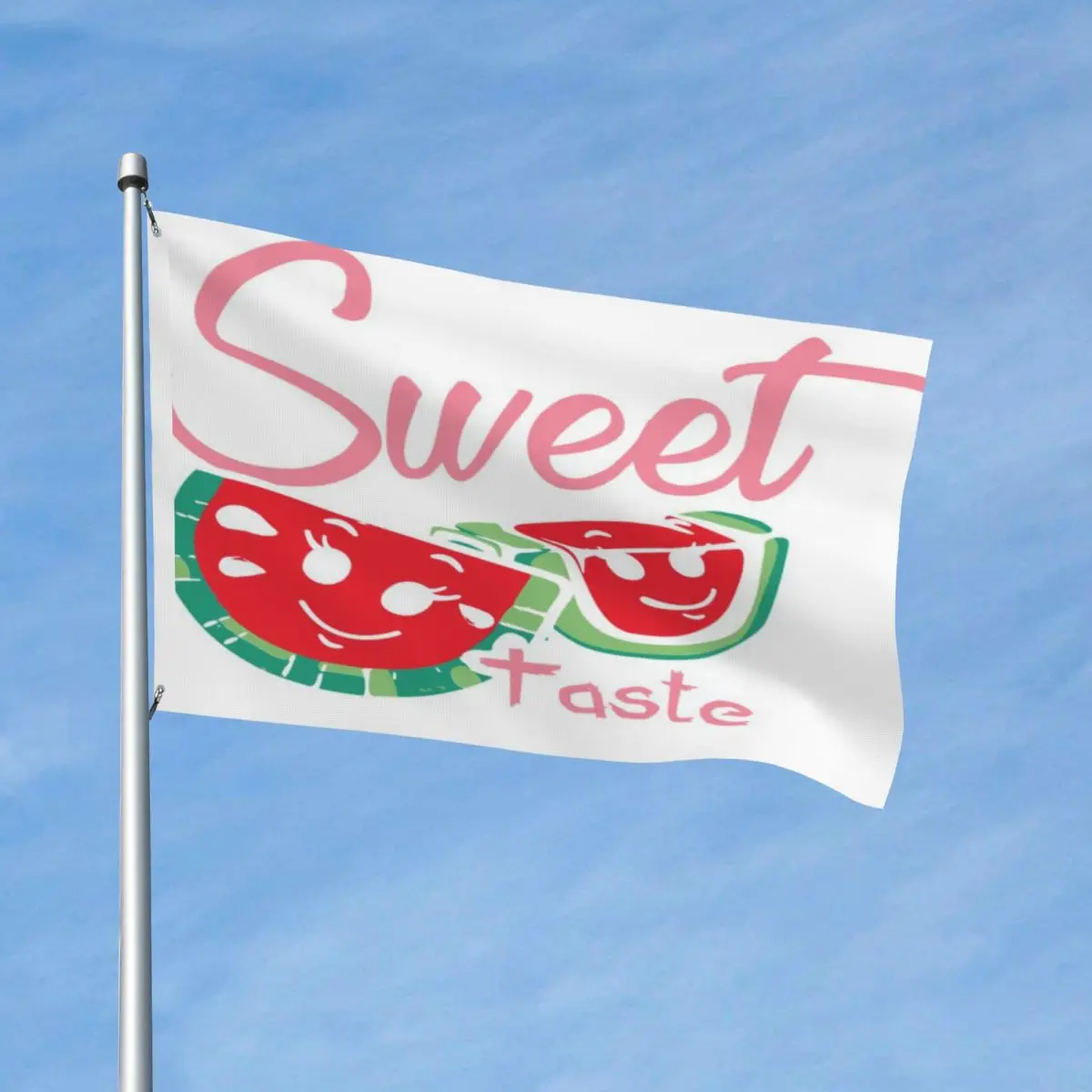 

Sweet Taste Me Flag Decor Polyester Material With Metal Grommets Vibrant Colors Flowy Delicate