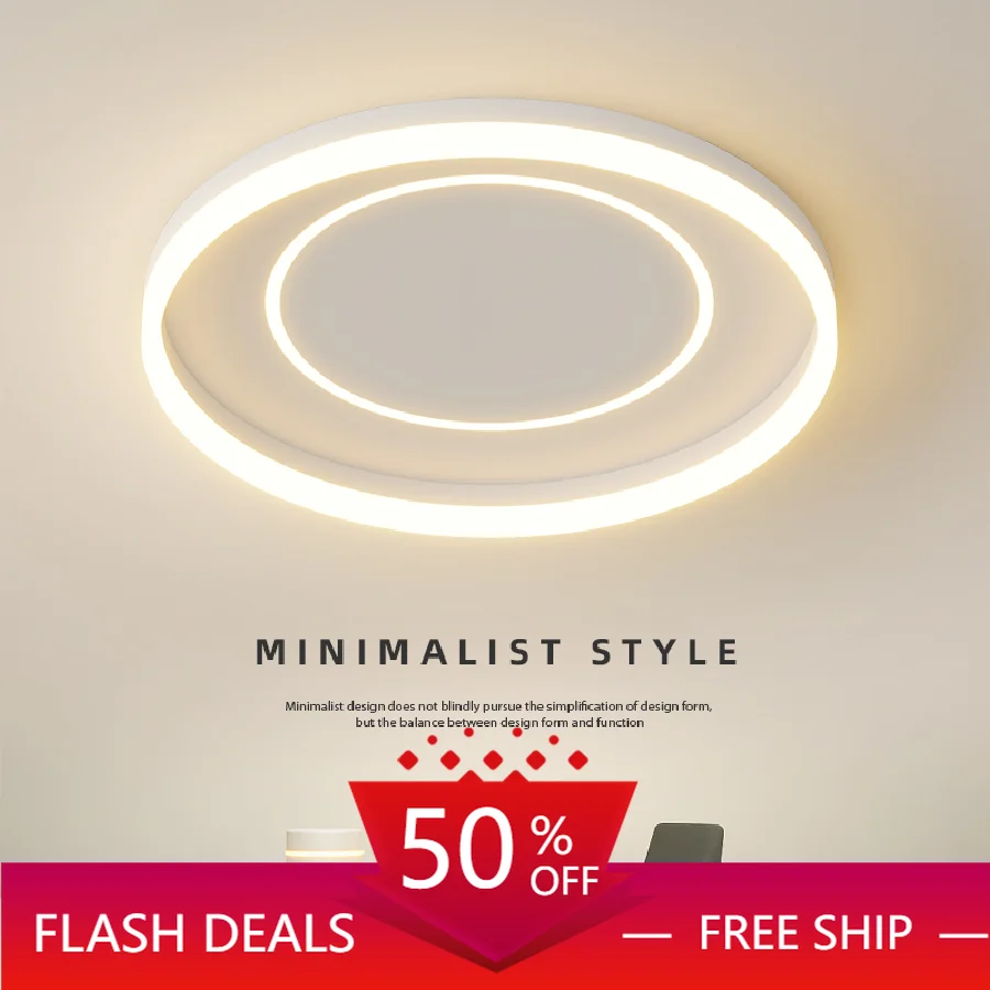 

Living Room Ceiling Led Lights Nordic Modern Minimalist Atmosphere 2022 New Hall Chandelier Ring Home Loft Decor Main Pink Lamp