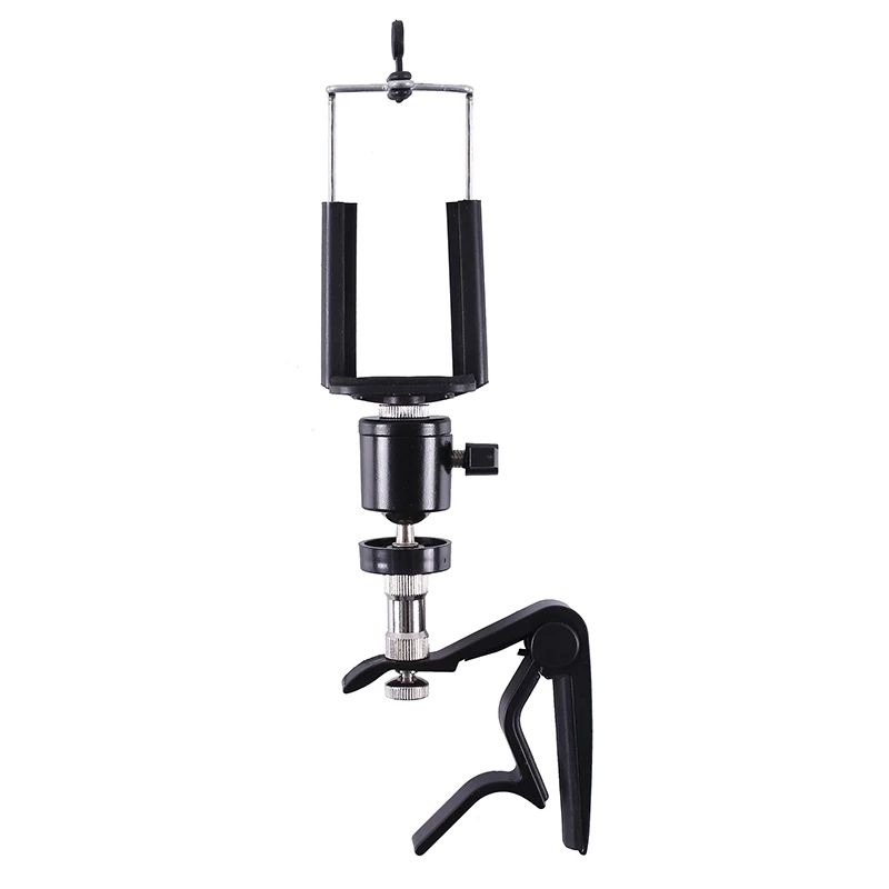 

Smartphone Guitar Capo Headstock Neck Clamp Phone Holder For Electric Or Acoustic Guitars