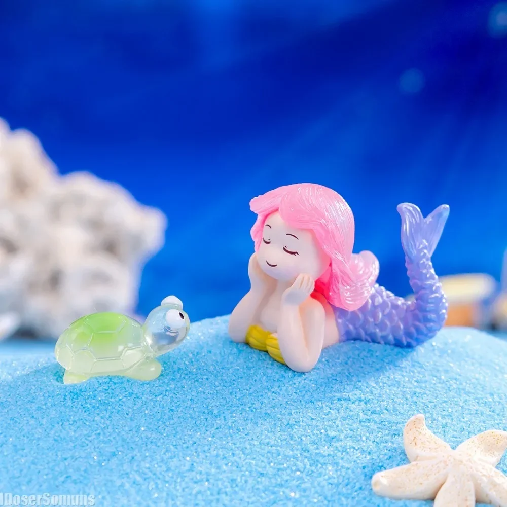 Мини-смола ручной работы микро миниатюрный орнамент русалки пейзажные фигурки