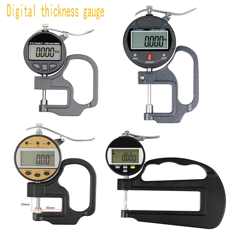 

Оригинальный цифровой толщиномер 0-10 0-25высокоточный 0.001 толщиномер 0,01 мм