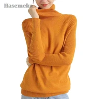 women 100 wool cashmere turtleneck sweater long sleeves soft knitting jumper ladies autumn winter casual solid pullover sweater