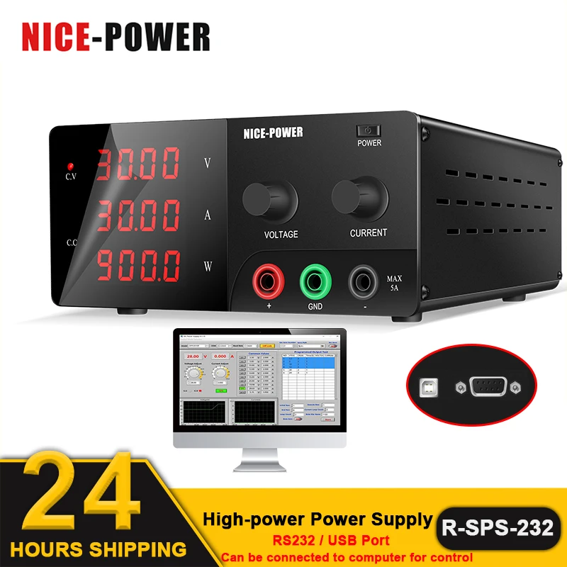 

1000W Lab Laboratory DC Power Supply High-Power 200V 3A 30V 20A 100V 10A Voltage Stabilizer Adjustable Current Factory Produced