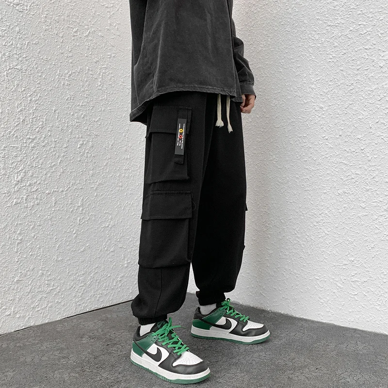 Брюки-карго мужские в стиле хип-хоп модные джоггеры Повседневная Уличная одежда