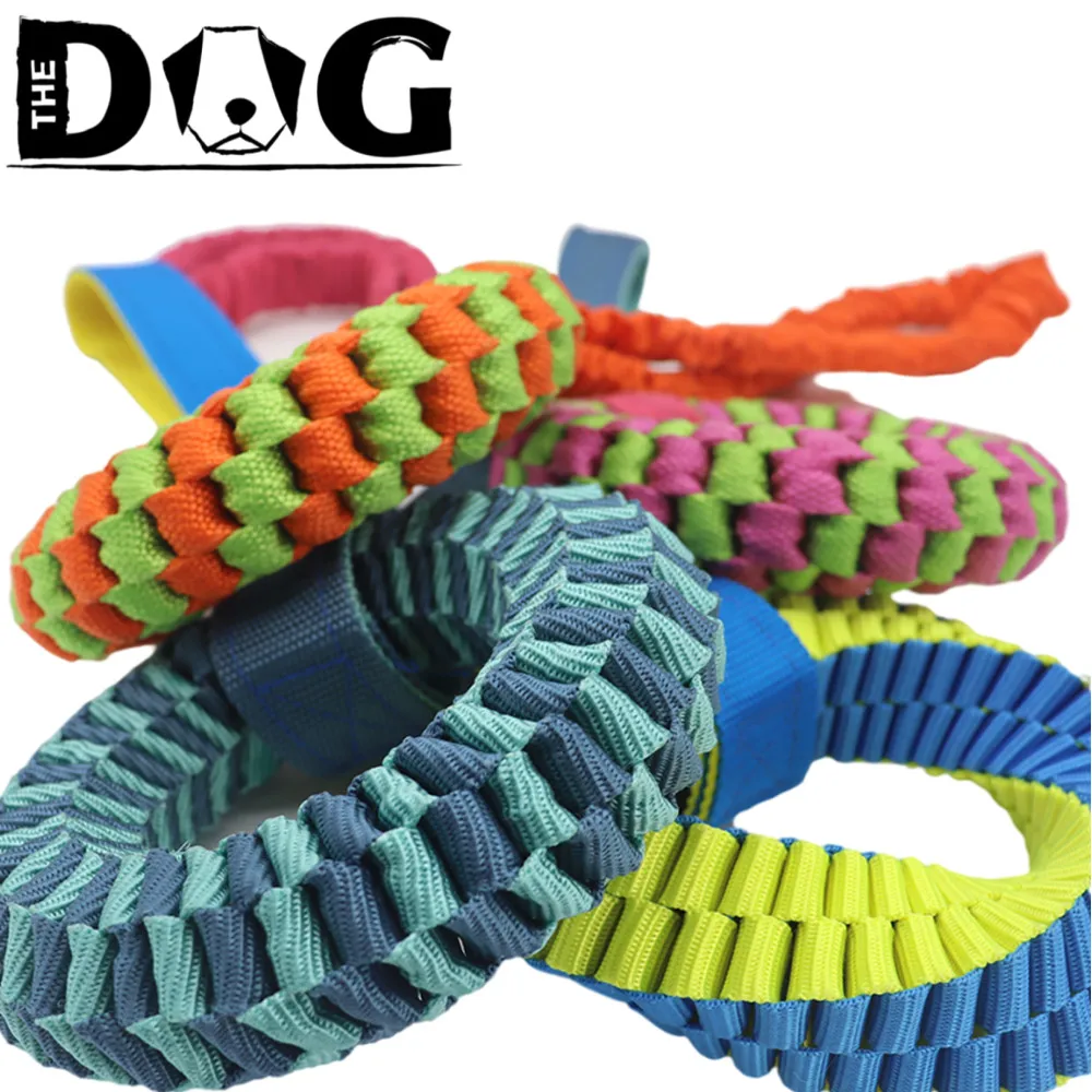 

50-75cm Manual Webbing Rope Pull Cotton Game Dog Toy Pet Supplies Bite Molar Interaction Clean Teething Clean Bite Resistant