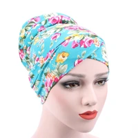 2021 muslim fashion solid turban hijab with flowers womens underscarf inner caps solid bonnet musulman turbante