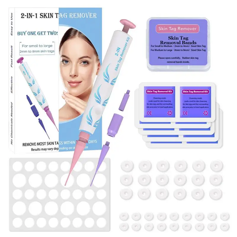 

Безболезненное Искусственное перо для кожи, набор для удаления бородавок, инструменты для маленького и среднего размера, 2-8 мм, этикетки для кожи