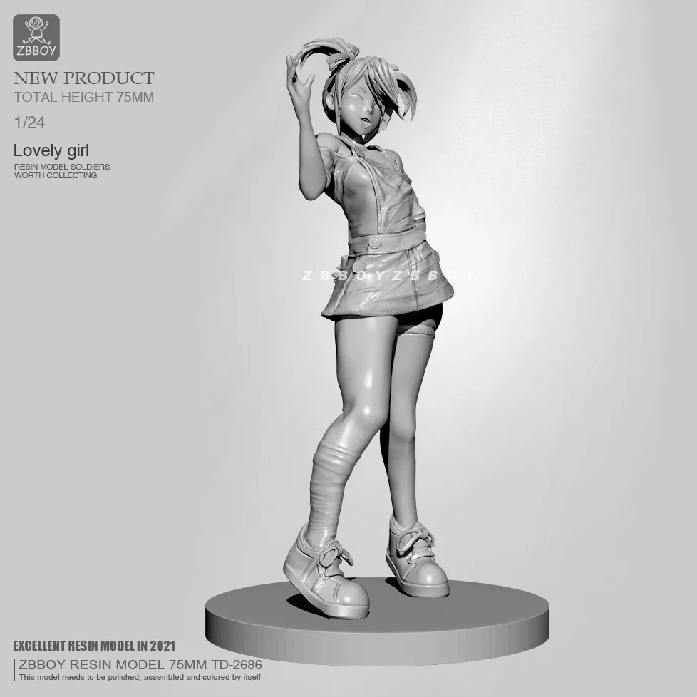 H75 мм Смола модельные наборы DIY фигурка самосборка