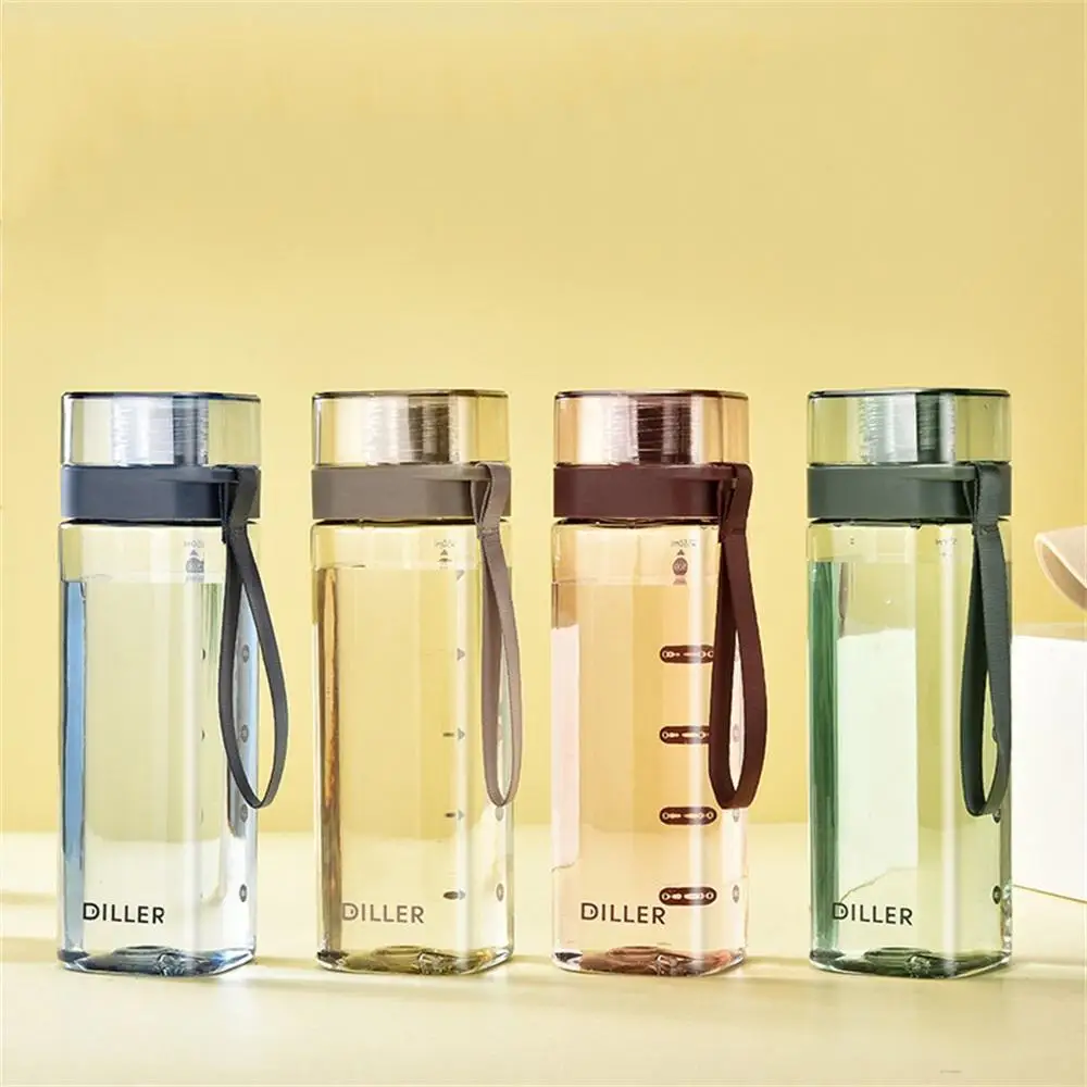 

400ml Large capacity water cup Fashionable simple plastic square water cup