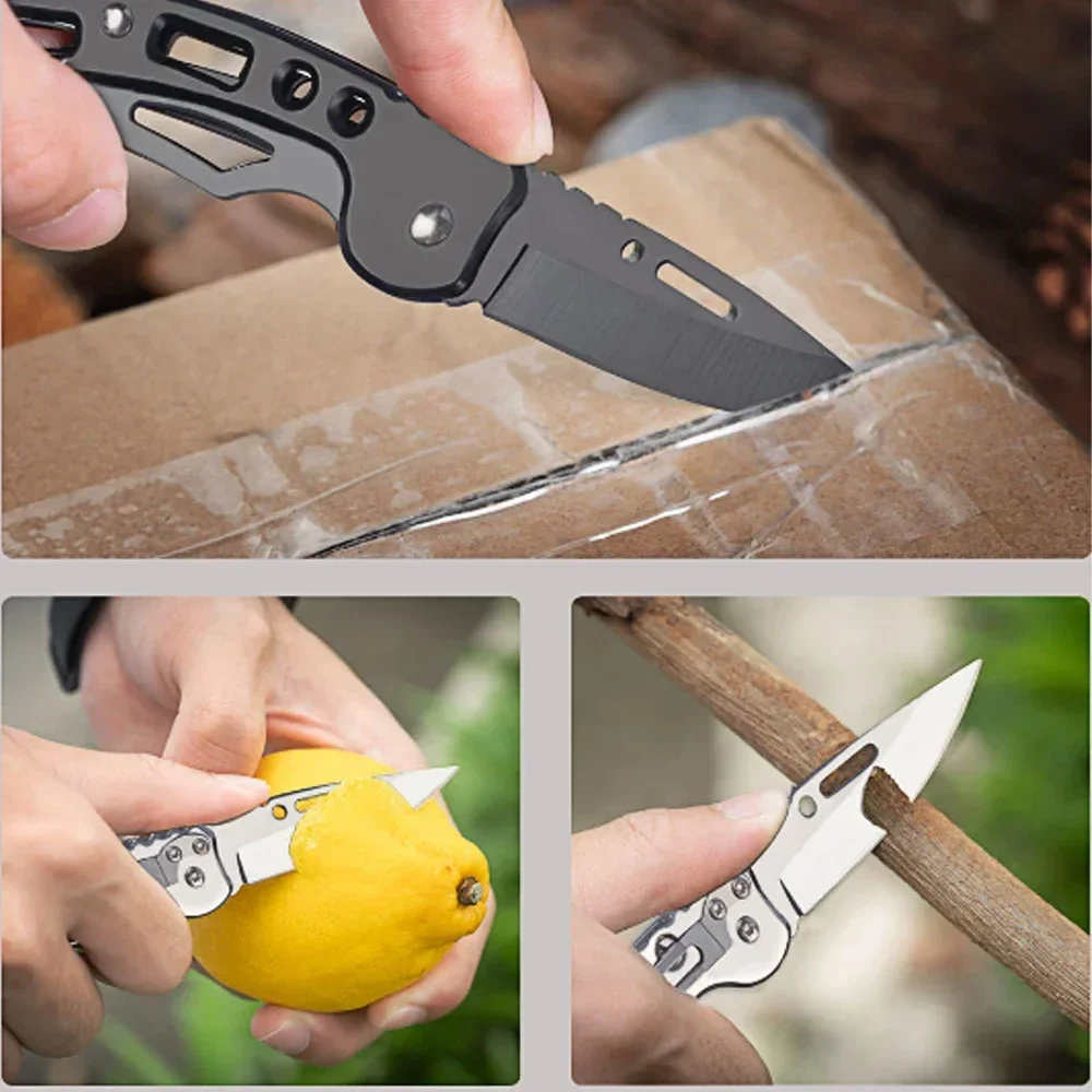 Складной нож-брелок из нержавеющей стали Многофункциональный ручной инструмент