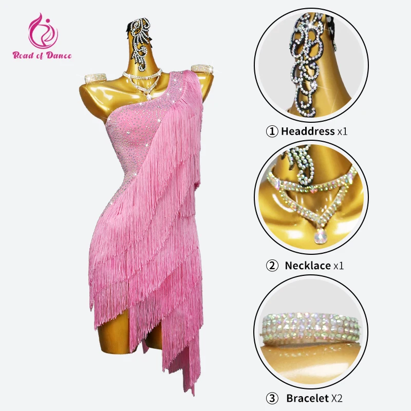 Платье для латинских танцев 2024 женская одежда деловой костюм миди девочек наряд