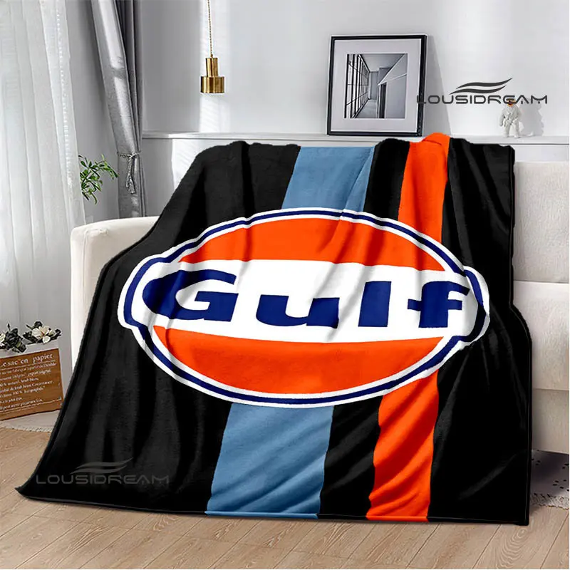 

GULF Motorcycle LOGO Printing blanket cute blanket Soft and comfortable blanket Warm blanket Flange blanket birthday gift