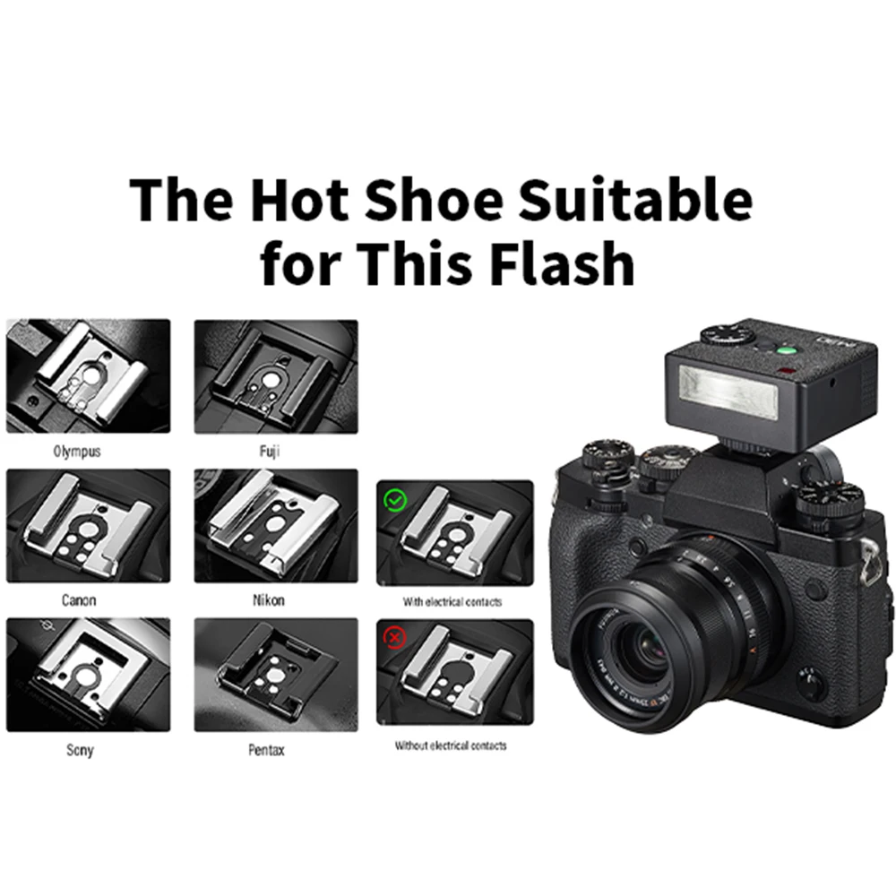 Вспышка Godox iM30 Mini Flash Speedlite GN15, 7 уровней мощности, 78 г, карманная, ручная, для крепления на камеру, с оптическим триггером S1S2 (art.: 3920daef065fa) - 3920daef065fa