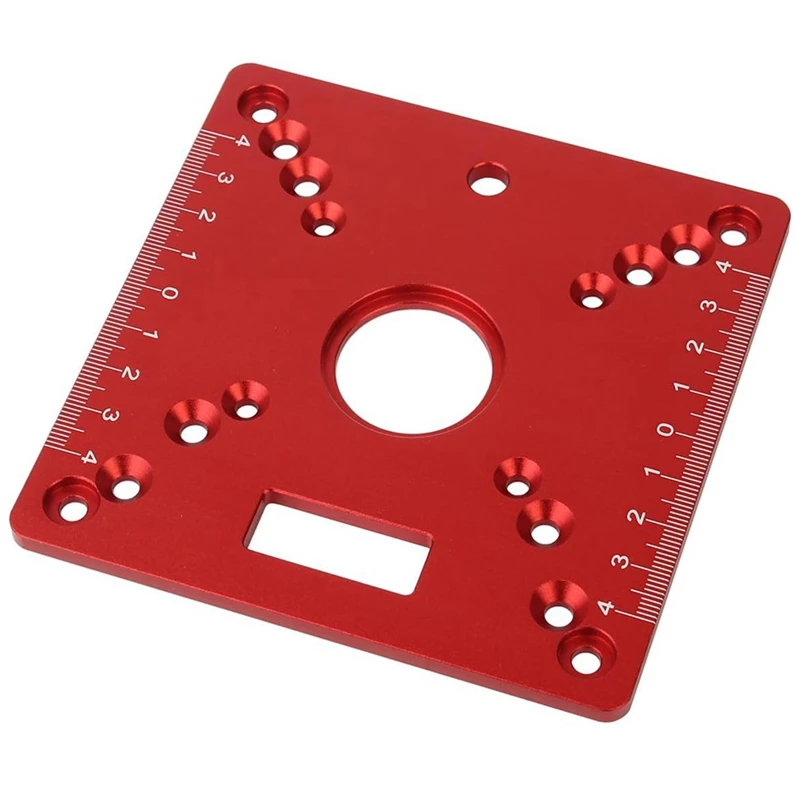 

1 PCS Router Table Insert Plate,Mini Square Woodworking Bench Router Flip Plate Multifunctional Trimming Engraving Table Red