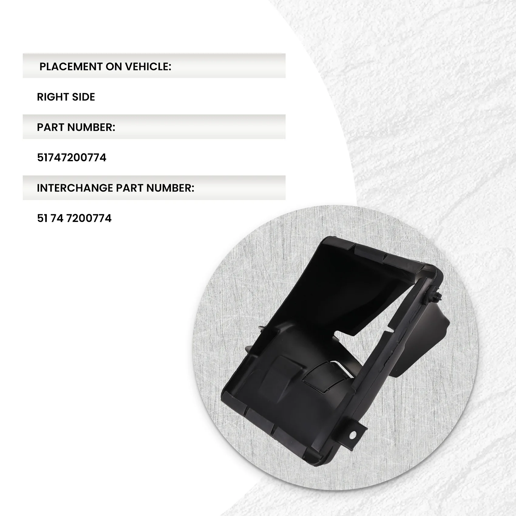 Крышка вентиляционного канала автомобиля 51747200774 Для BMW 5-Series F07 GT 2008-2017 535i 550i 550iX 535dX