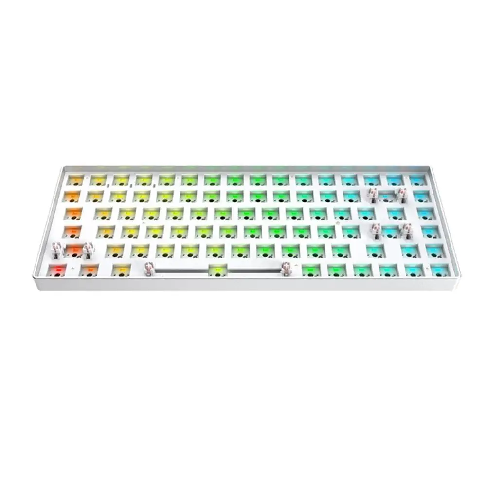 1 set ciy84 gaming mechanical keyboard wired kit aluminum alloy frame hot swappable rgb special for diy mechanical keyboards free global shipping