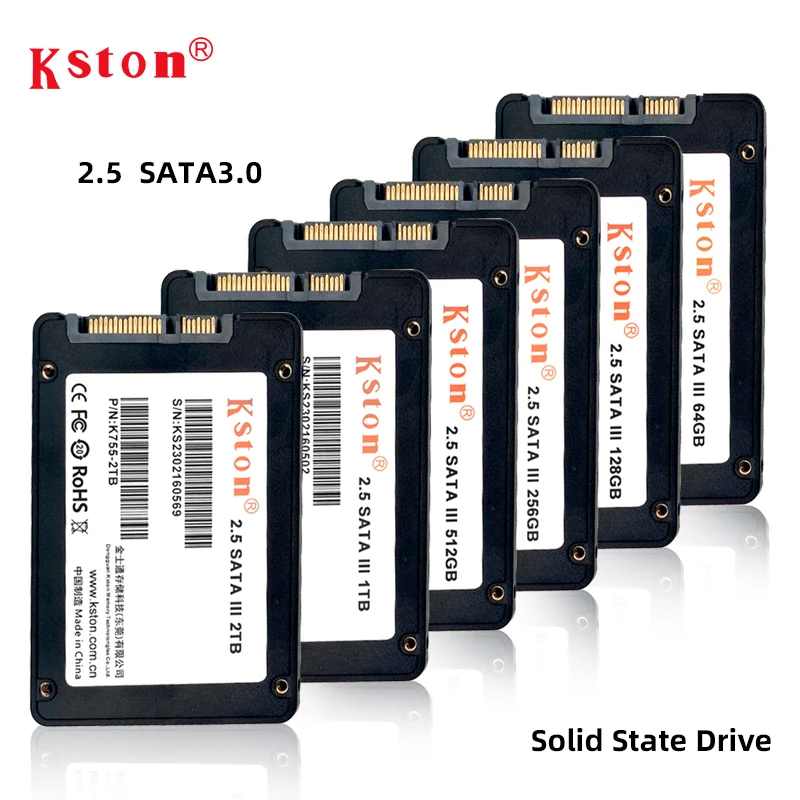 

Твердотельный накопитель Kston, HDD 2,5, жесткий диск SSD 64 ГБ, 128 ГБ, 256 ГБ, 512 ГБ, 1 ТБ, 2 ТБ HD SATA, внутренний жесткий диск для ноутбука