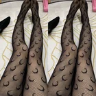 Готические черные ажурные носки, колготки, колготки, японские ретро-колготки в виде сердца, Луны, паука, паутины, кружевные нижние чулки для женщин