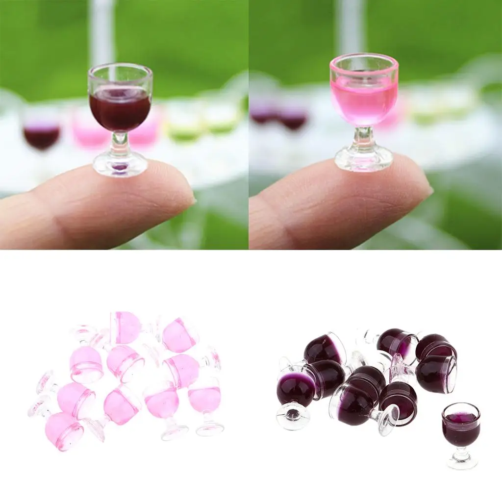 

20Pcs Miniature Glasses for Dollhouse Decoration 1:12 Scale