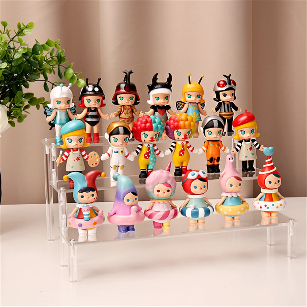 

Doll Clay Figurine Display Stand Transparent Ladder Shelf Custom AvailableAcrylic Display Stand Rack Shelf Pottery Storage Rack