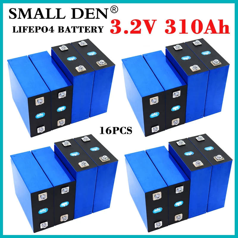 

16PCS NEW 3.2V 310Ah Lifepo4 Battery 3C Lithium Iron Phosphate diy 12v 24v Electric car boat Off road off-road Solar Wind energy