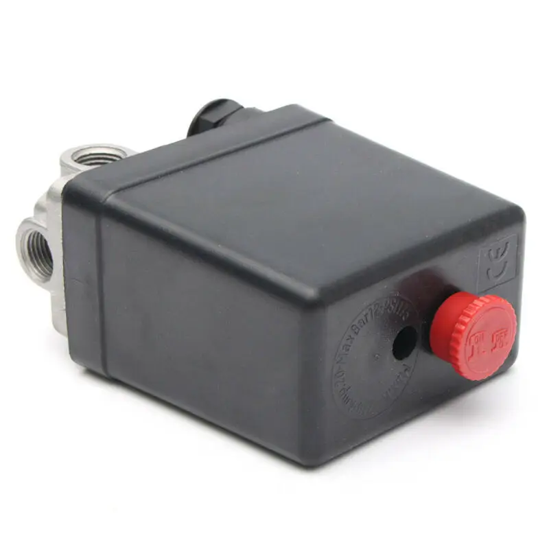 

175psi 4 Port Air Compressor Pressure Switch Manifold Equipment Safety Valves