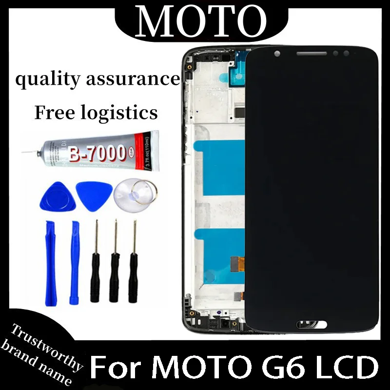 ЖК-дисплей 5,7 дюйма для Motorola XT1925, ЖК-дисплей для Moto G6, ЖК-экран + сенсорный дигитайзер в сборе для ремонта экрана Moto G6